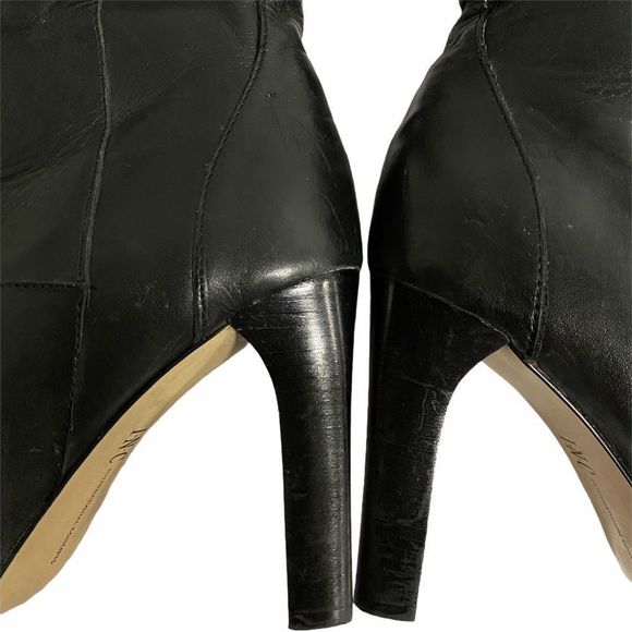 Inc International Concept Black High Heels Zip Up Boots 6M - Picture 10 of 11